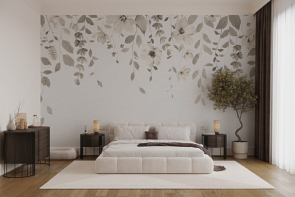 Zacht botanisch ontwerp op witte achtergrond Zacht botanisch ontwerp op witte achtergrond