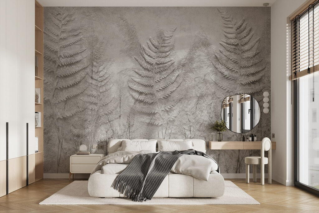 Fern fronds in a row Fern fronds in a row