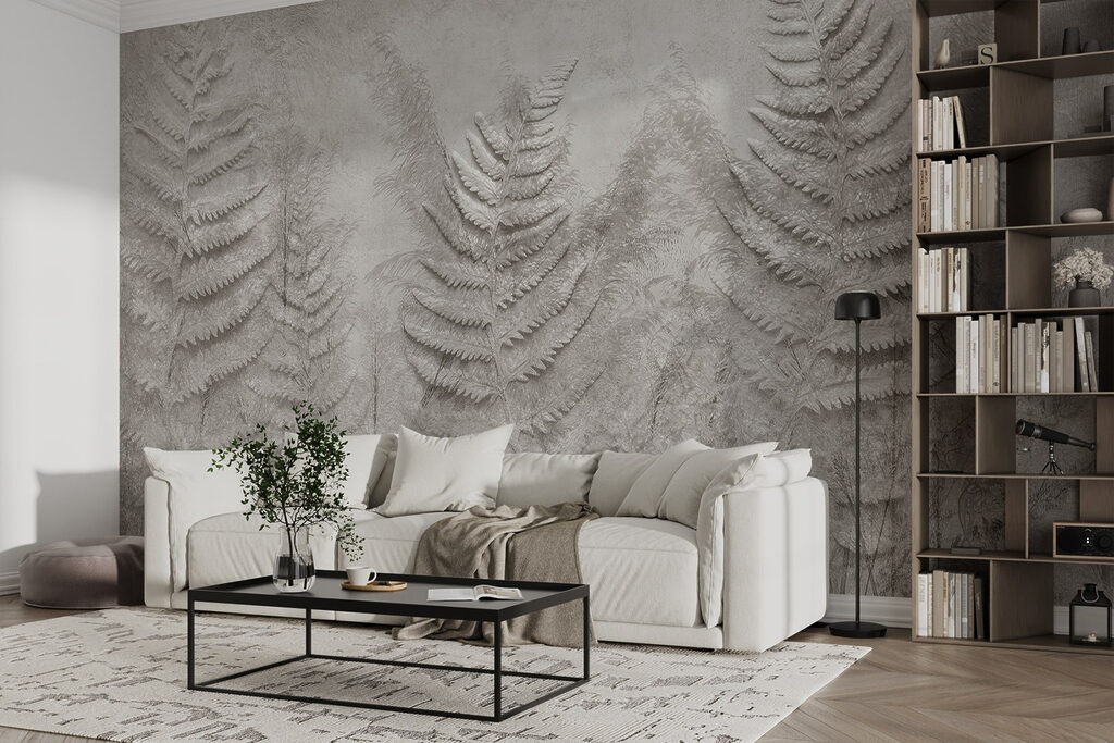 Fern fronds in a row Fern fronds in a row