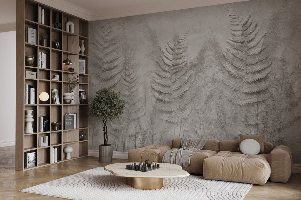 Fern fronds in a row Fern fronds in a row