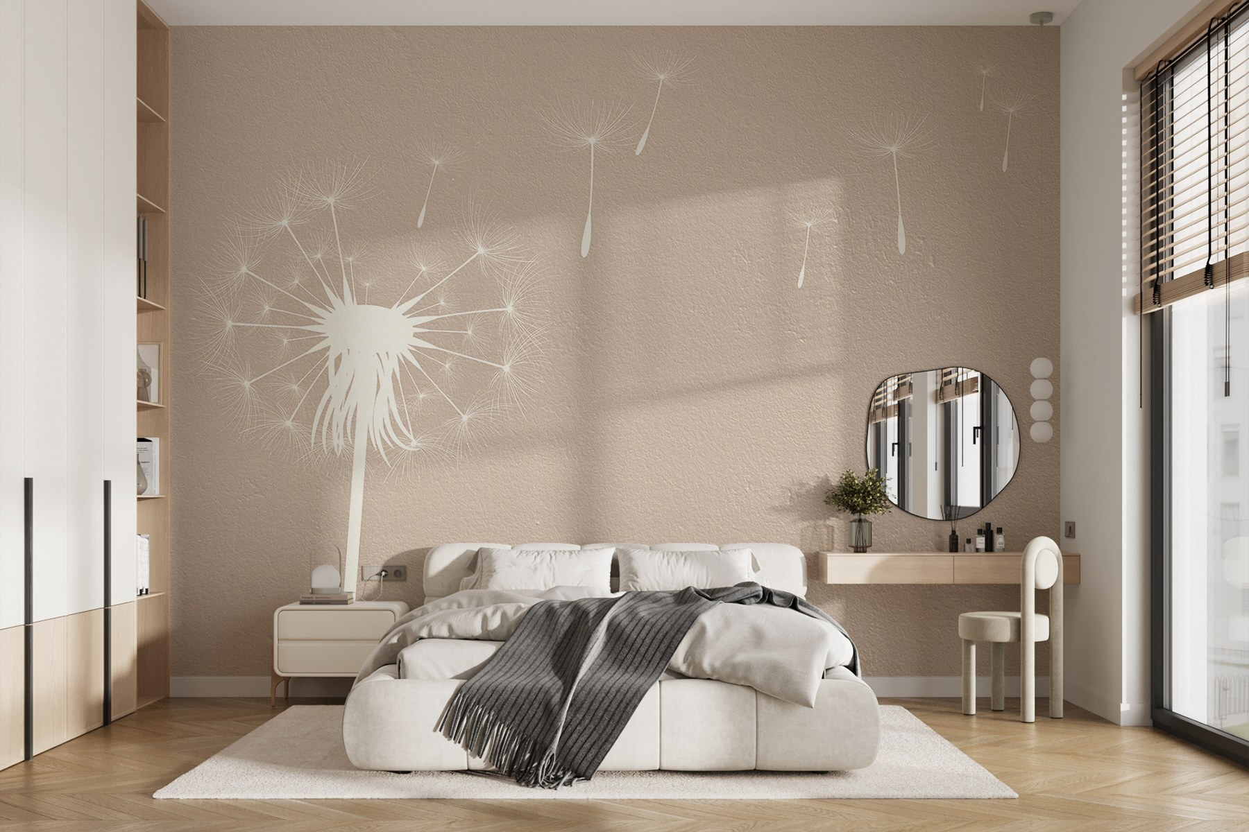 Dandelion seeds flying in the air Dandelion seeds flying in the air