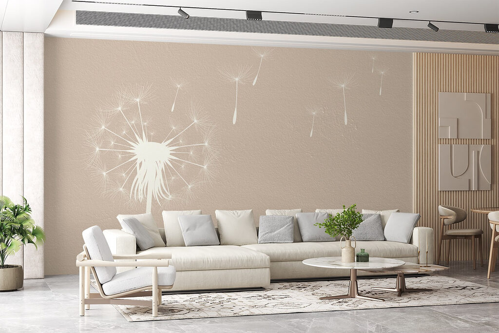 Dandelion seeds flying in the air Dandelion seeds flying in the air