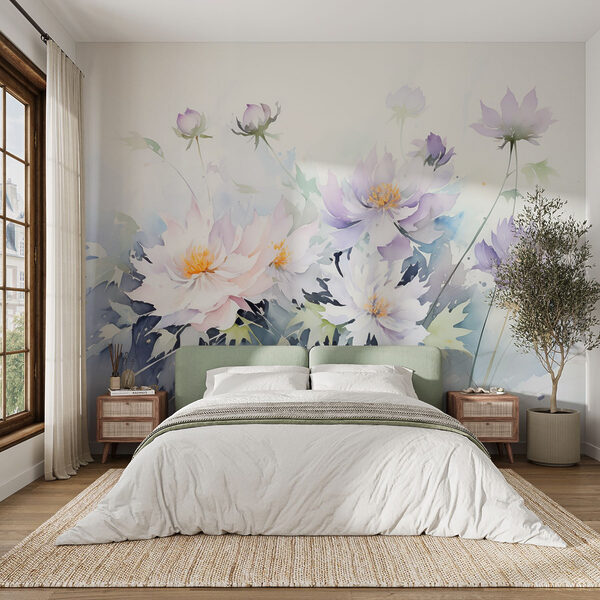 Schilderij van bloemen op een witte achtergrond w08883pib9ms 600x600 - Schilderij van bloemen op een witte achtergrond