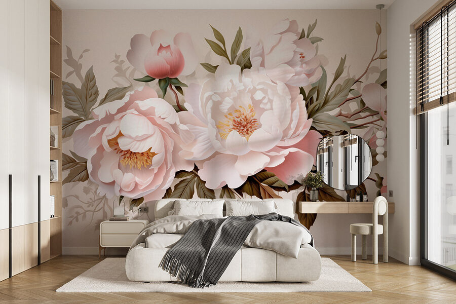 Delicate bloemen in zachte kleuren