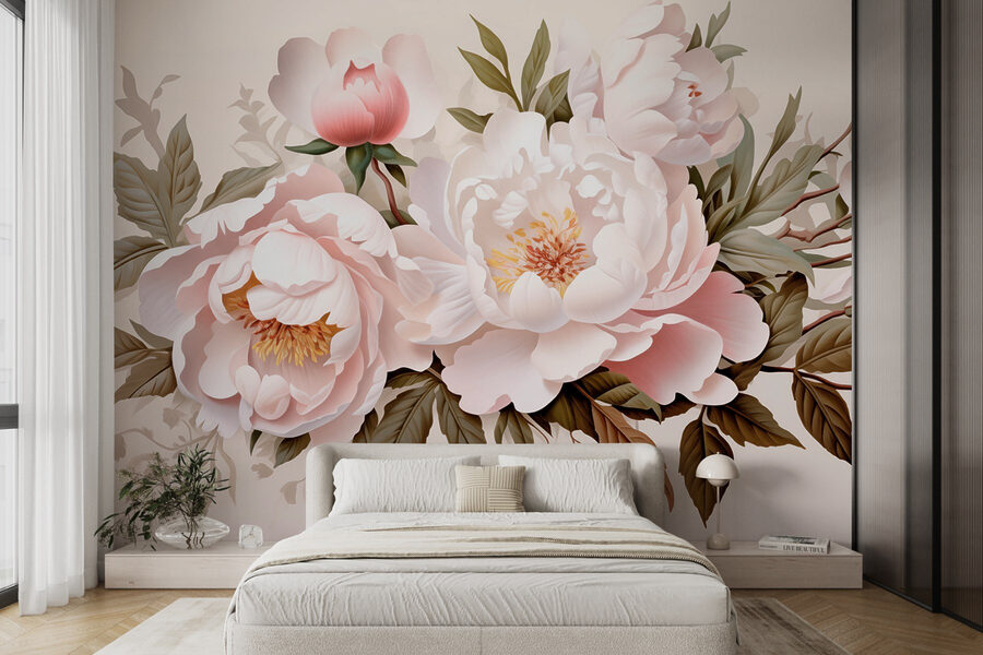 Delicate bloemen in zachte kleuren