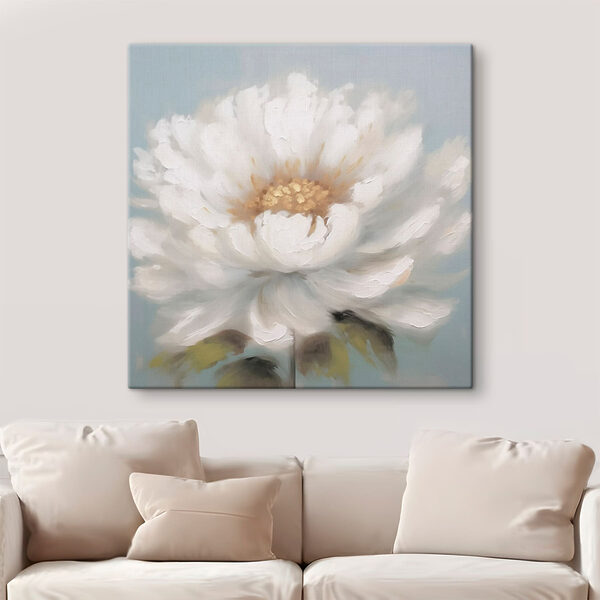 Witte bloem met geel hart Witte bloem met geel hart