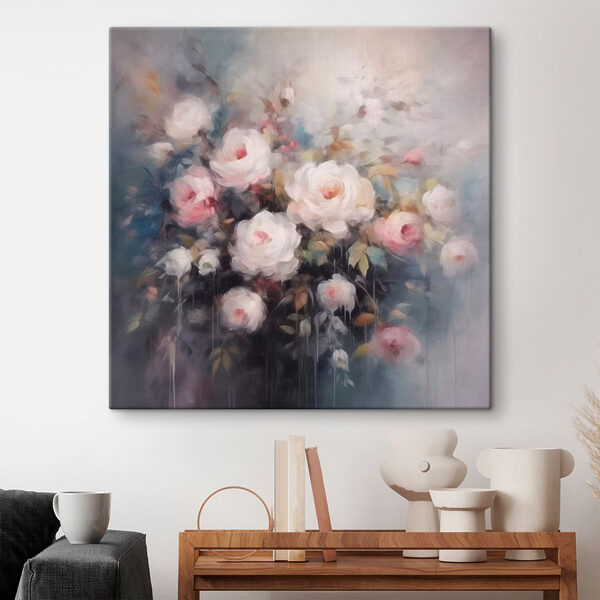 Schilderij van bloemen in een vaas Schilderij van bloemen in een vaas