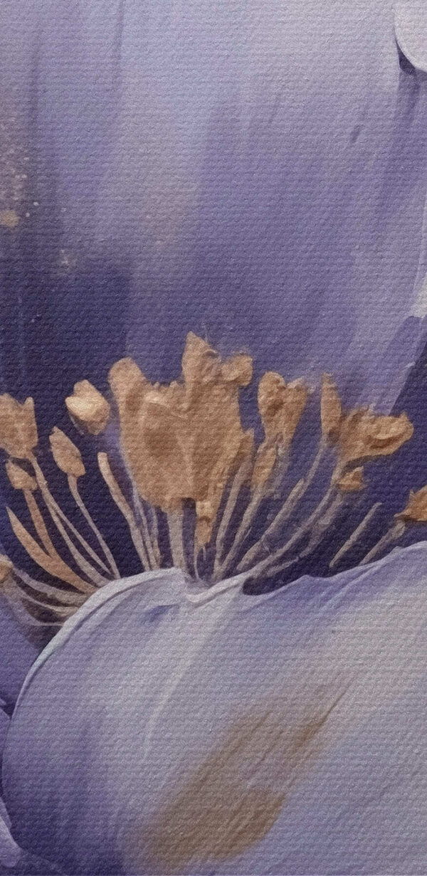 Schilderij van een paarse bloem Schilderij van een paarse bloem