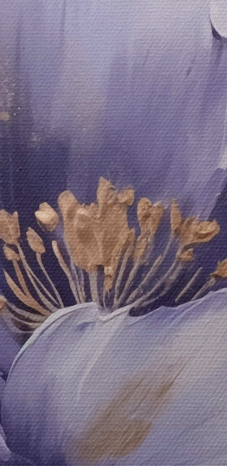 Schilderij van een paarse bloem Schilderij van een paarse bloem