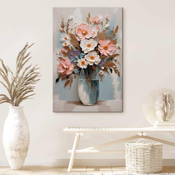 Schilderij van bloemen in een vaas s43089pih10 600x600 - Schilderij van bloemen in een vaas