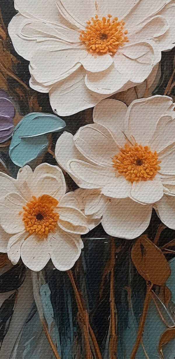 Schilderij van bloemen in een vaas s43089pzvl 600x1231 - Schilderij van bloemen in een vaas