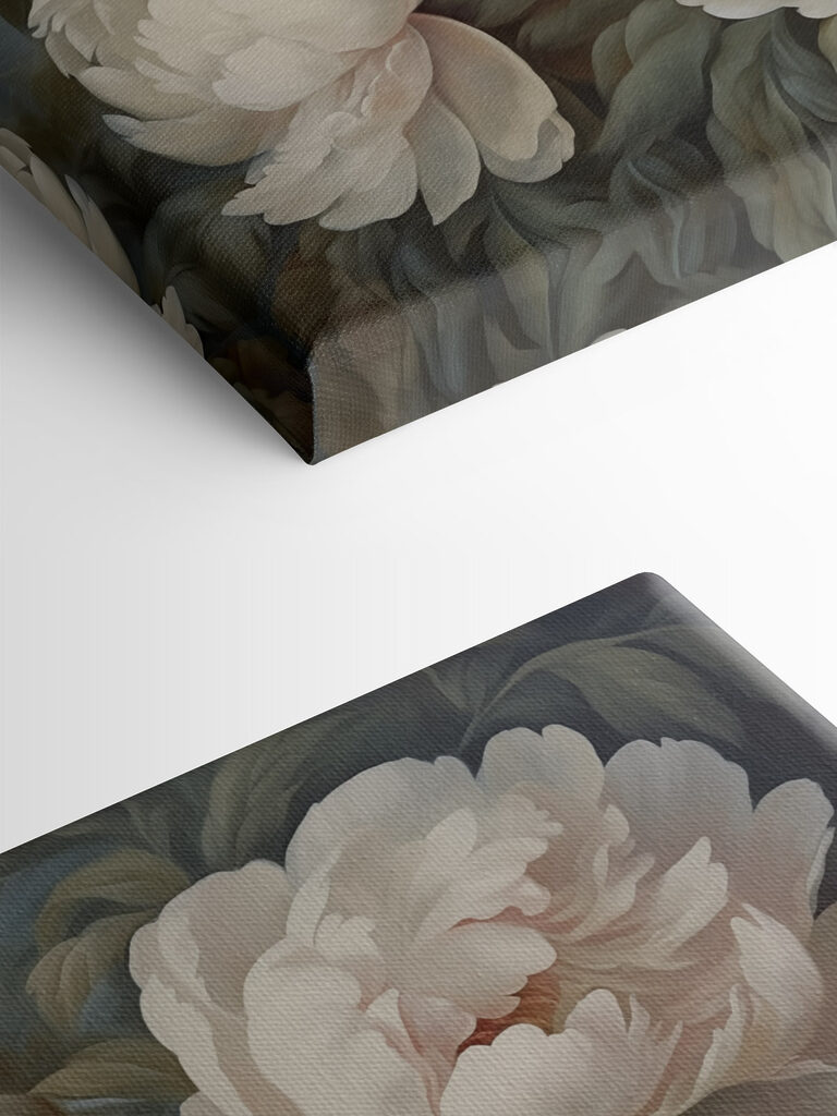 Painting of white flowers Painting of white flowers