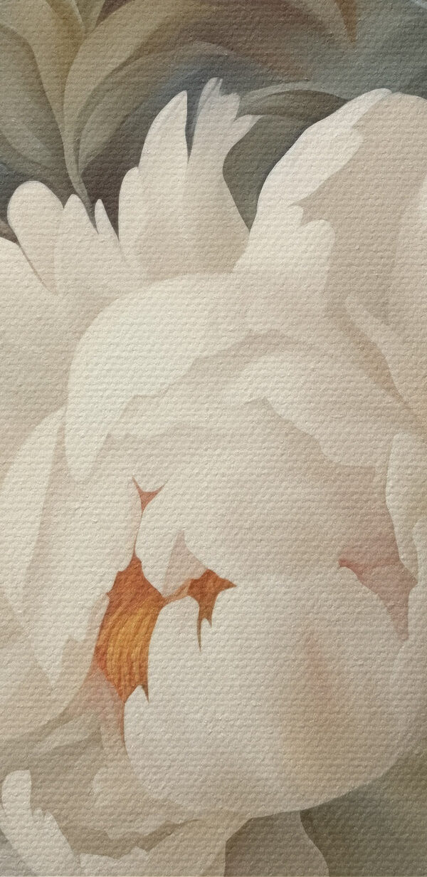 Schilderij van witte bloemen Schilderij van witte bloemen