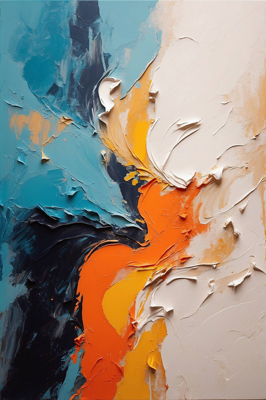 Levendige wervelingen van kleur en textuur Levendige wervelingen van kleur en textuur