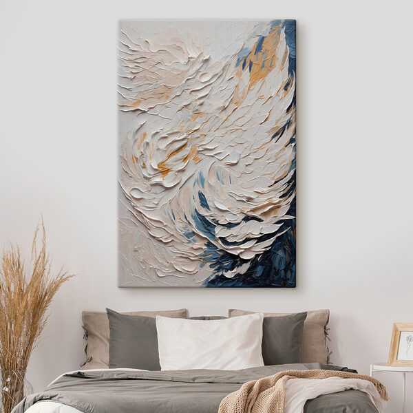 Wit en blauw schilderij Wit en blauw schilderij