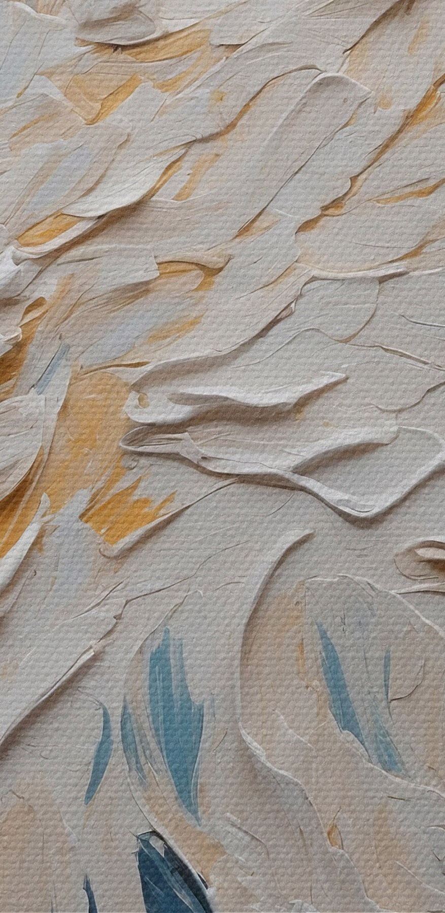 Wit en blauw schilderij