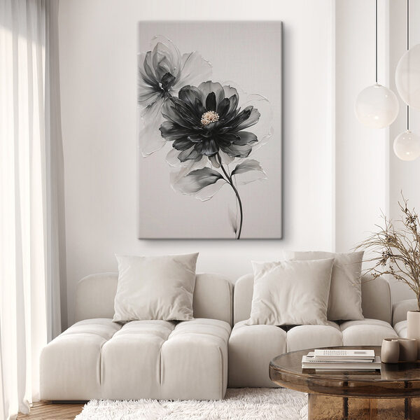 Black and white flower