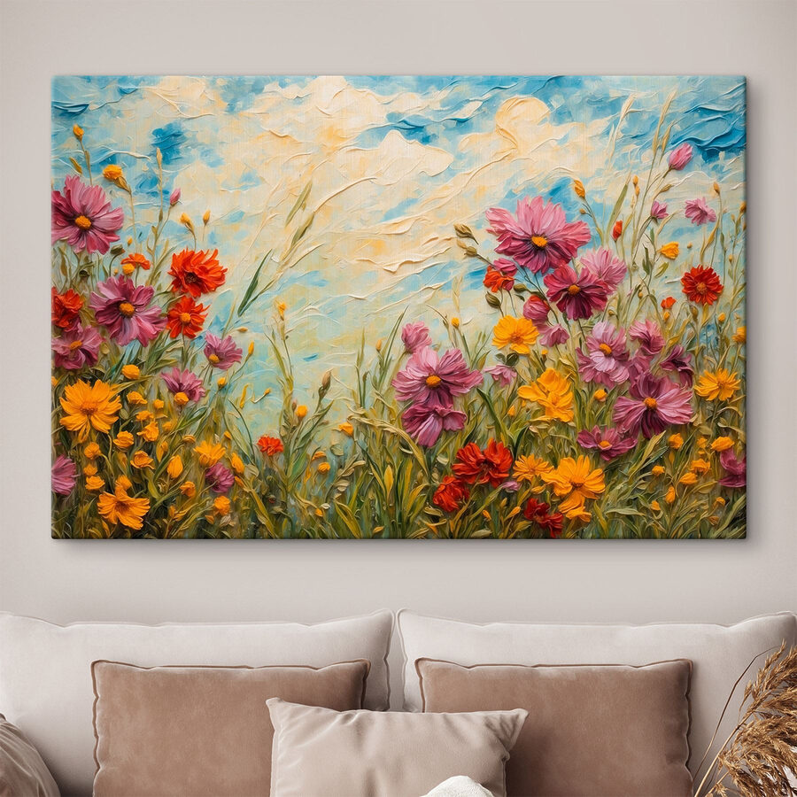 Schilderen van bloemen en gras