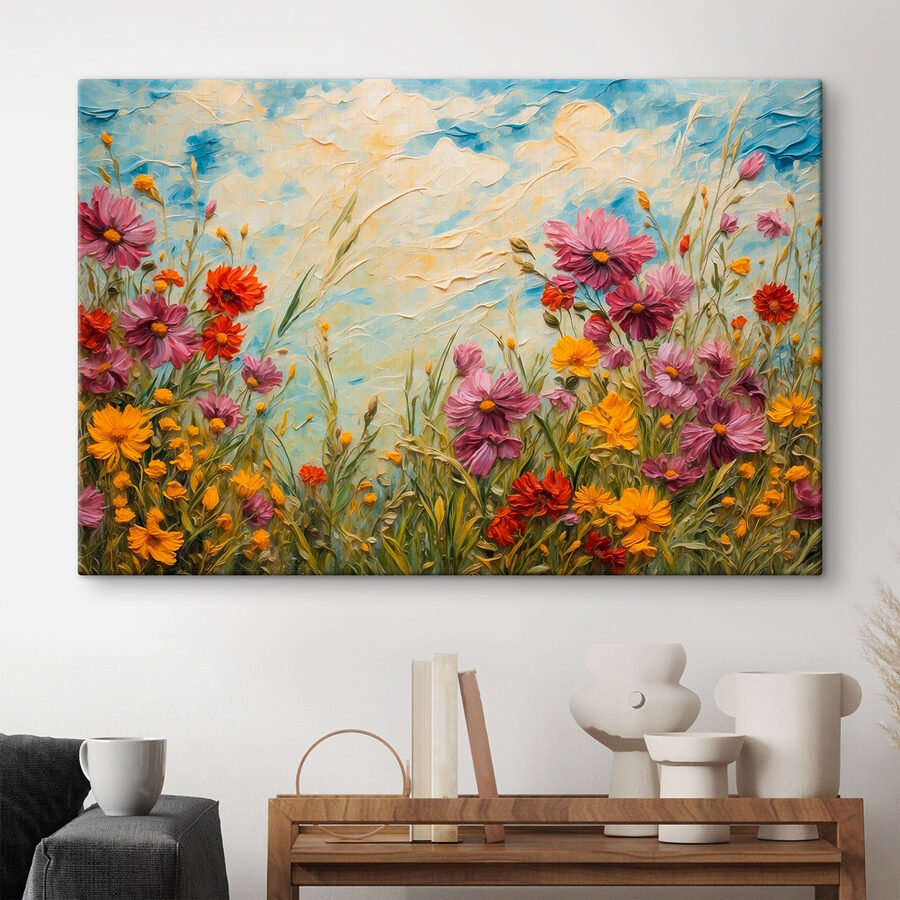 Schilderen van bloemen en gras