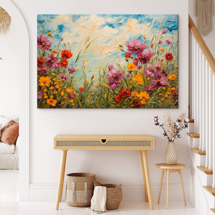 Schilderen van bloemen en gras