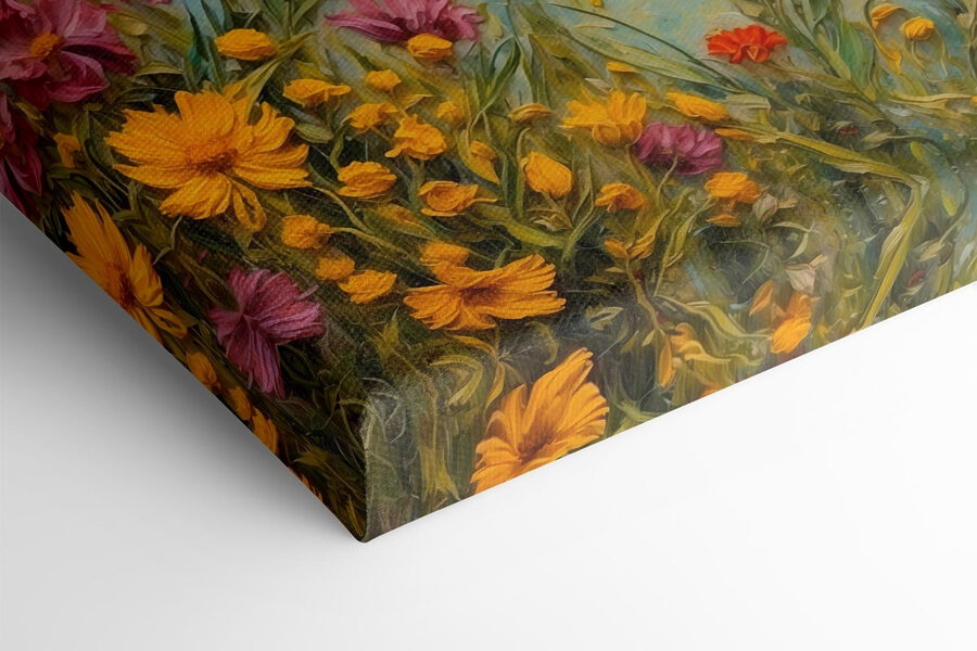 Schilderen van bloemen en gras