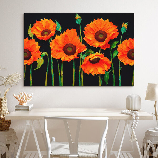 Groep oranje bloemen Groep oranje bloemen