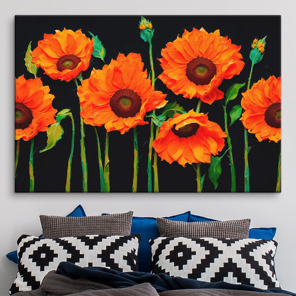 Groep oranje bloemen Groep oranje bloemen