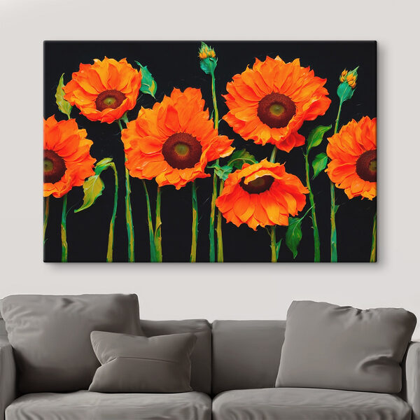 Groep oranje bloemen Groep oranje bloemen