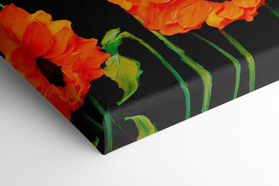 Groep oranje bloemen