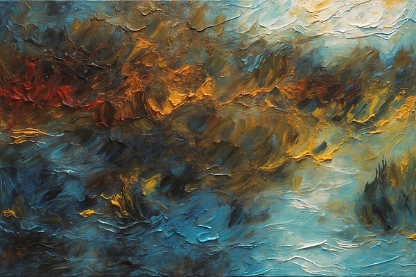 Schilderij van een verfwolk Schilderij van een verfwolk