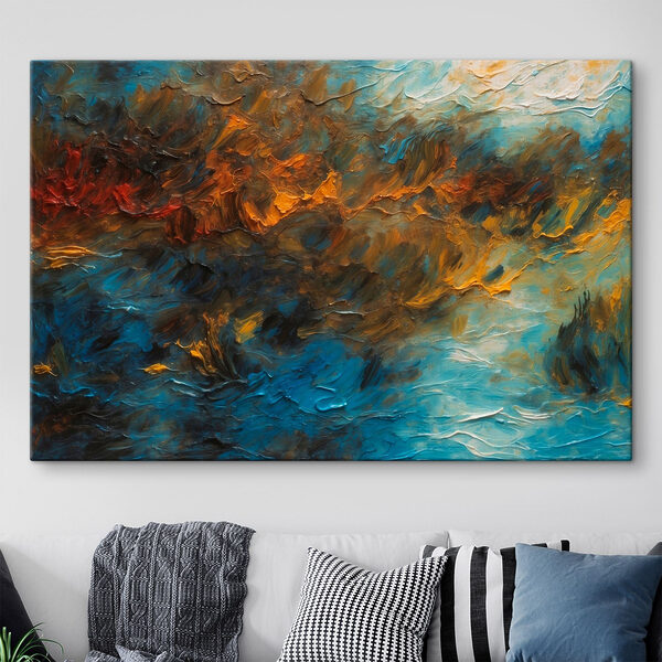 Schilderij van een verfwolk Schilderij van een verfwolk