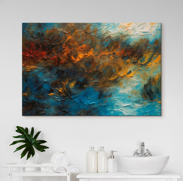Schilderij van een verfwolk Schilderij van een verfwolk