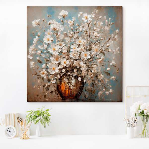Vaas met witte bloemen Vaas met witte bloemen