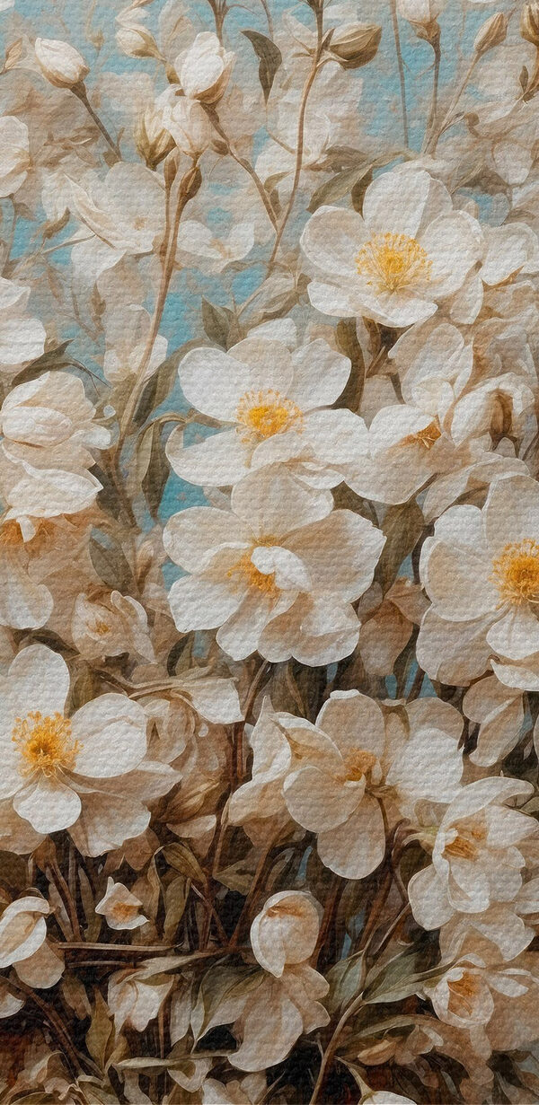 Vaas met witte bloemen Vaas met witte bloemen