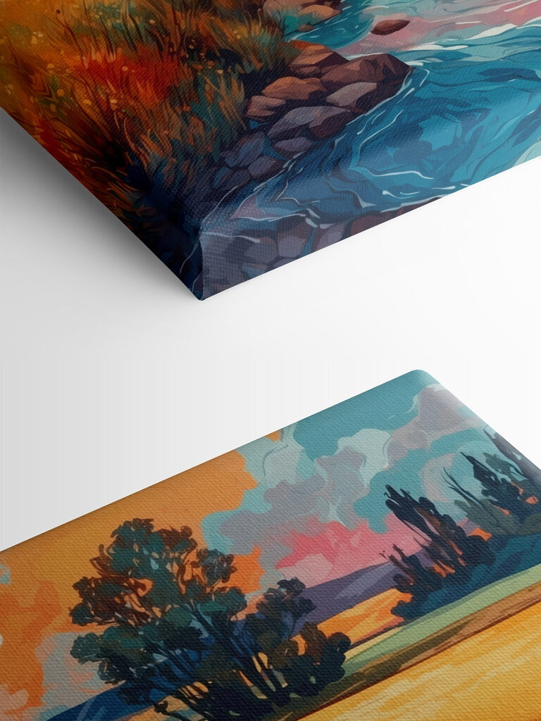 River running through a field River running through a field