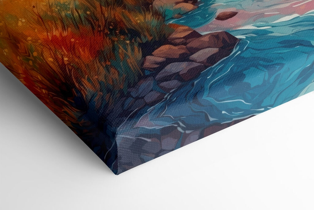 River running through a field River running through a field