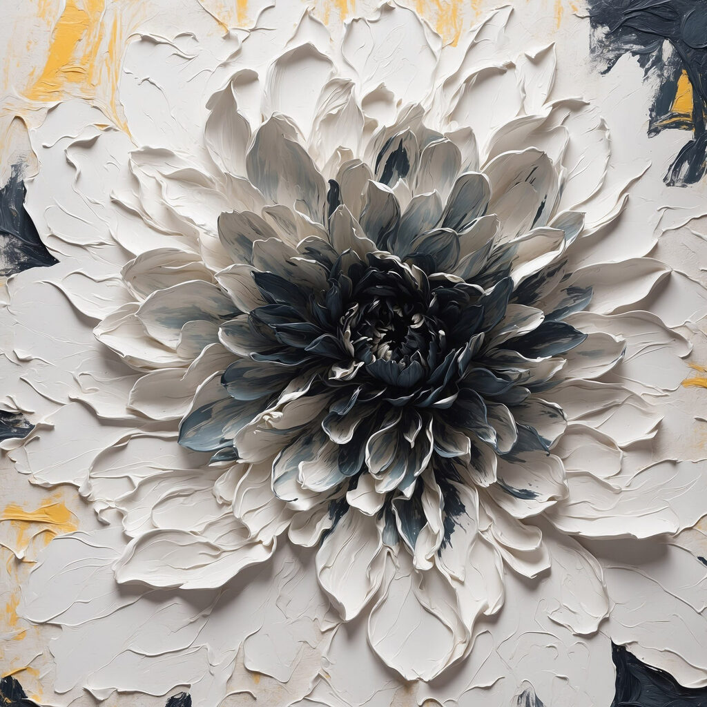 White and black flower White and black flower