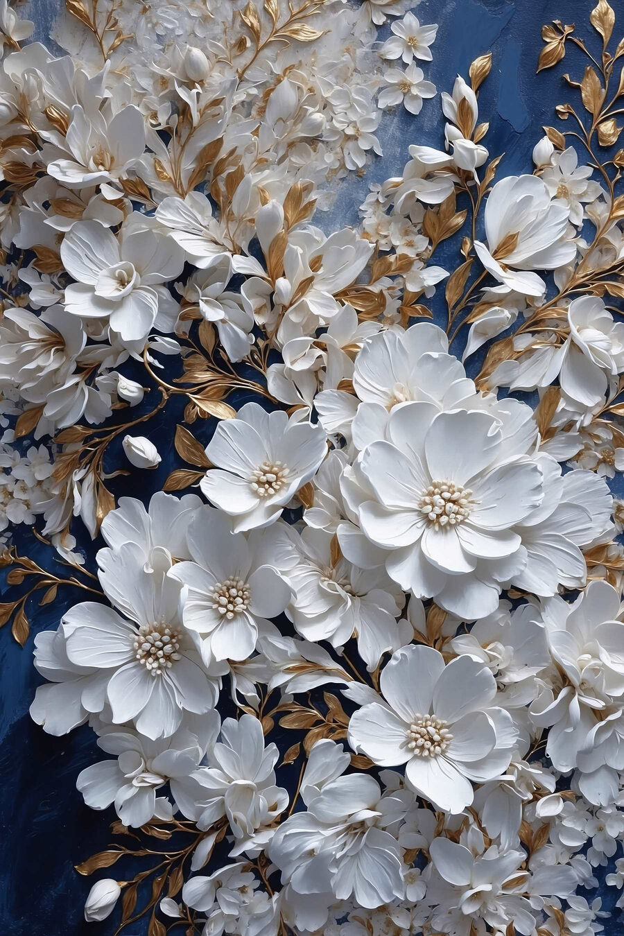 Delicate bloemen op een rijke achtergrond