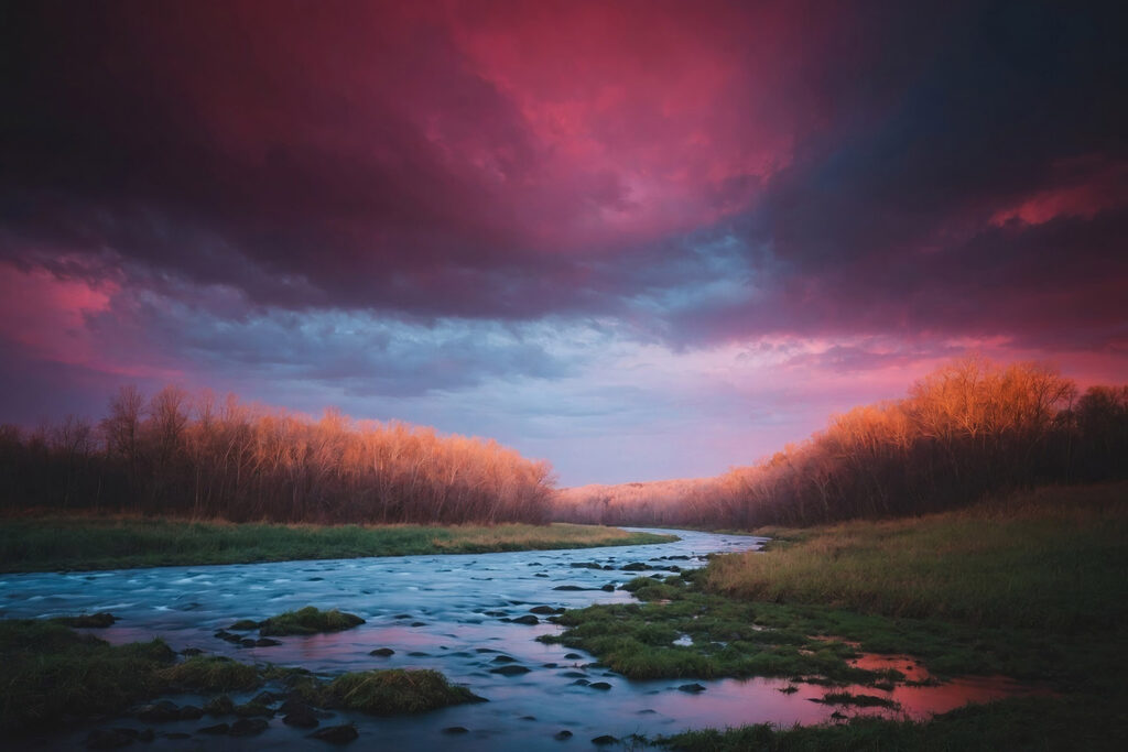 River running through a forest