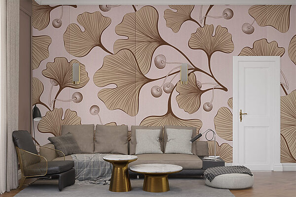 Elegant botanisch patroon in zachte tinten. Elegant botanisch patroon in zachte tinten.