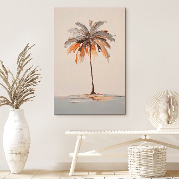 Schilderij van een palmboom Schilderij van een palmboom