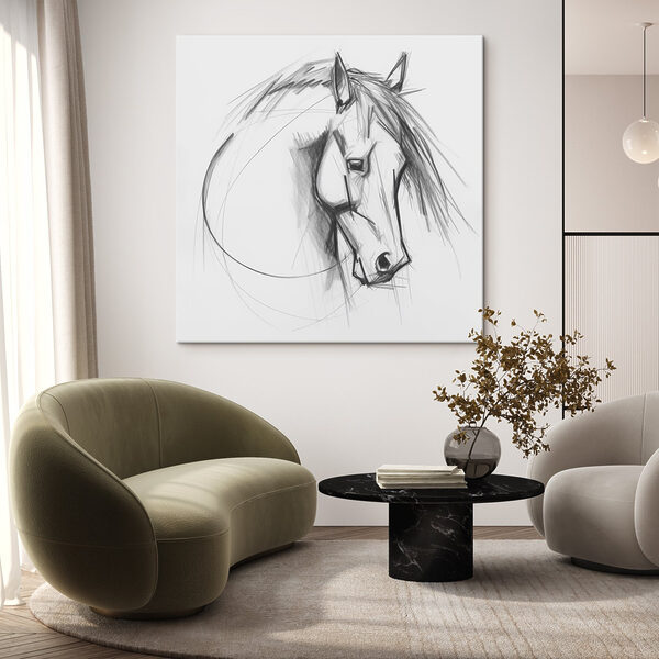 Tekening van een paard Tekening van een paard