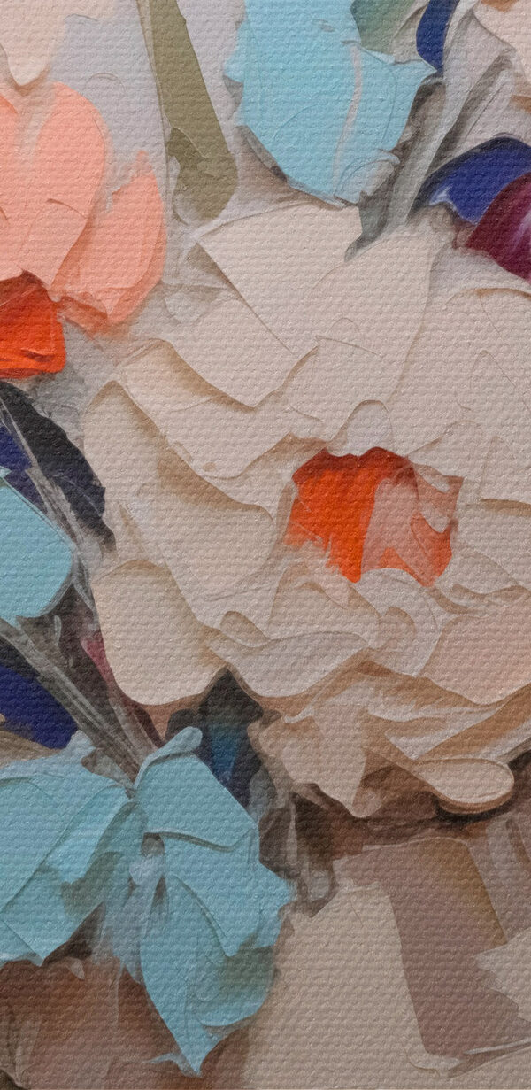 Schilderij van bloemen in een vaas Schilderij van bloemen in een vaas
