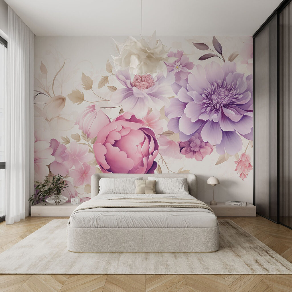 Delicate blooms in soft hues