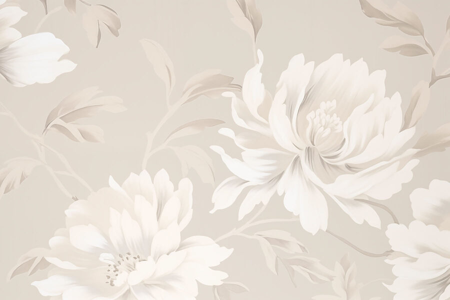 Elegant bloemmotief in zachte tinten