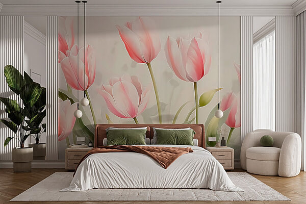Groep roze bloemen Groep roze bloemen