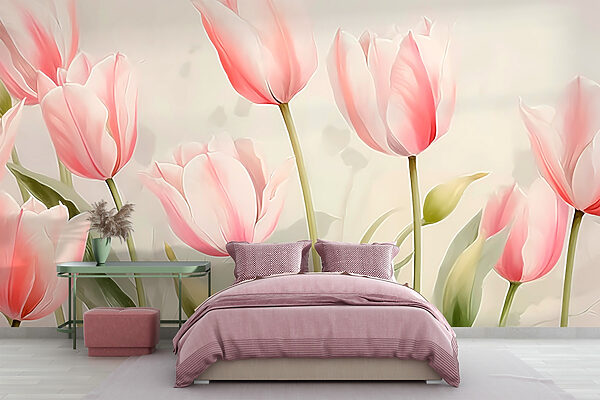 Groep roze bloemen Groep roze bloemen