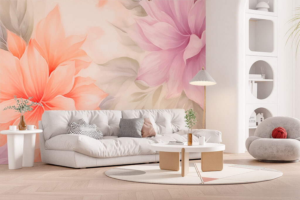 Soft florals in gentle pastel hues