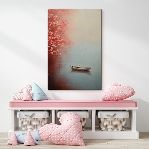 Schilderij van een boot in water Schilderij van een boot in water