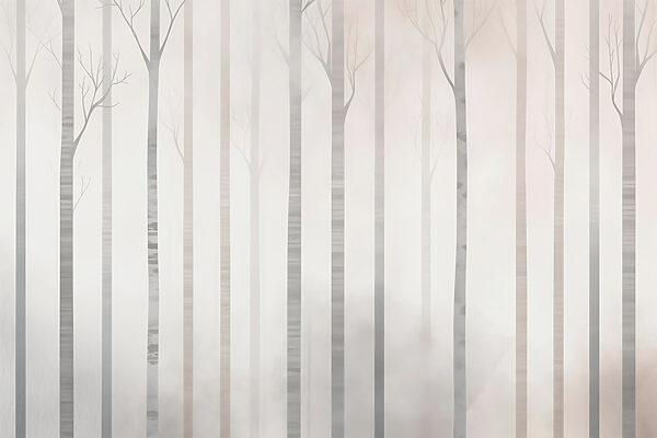 Groep bomen in mist Groep bomen in mist